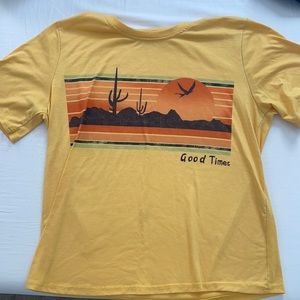 Desert sunset faded tee / good times tee Medium